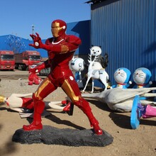 玻璃钢电影人物雕塑商场园林钢铁侠雕塑摆件