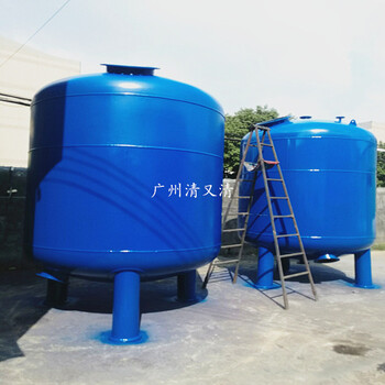 Q235碳钢水处理压力过滤罐,工业废水净化碳钢机械过滤罐厂