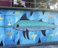 大連江城墻繪餐飲公共場所的墻繪壁畫藝術