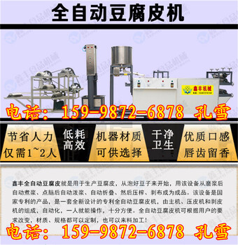安徽池州豆腐皮机厂家全自动豆腐皮机器设备豆腐皮机使用说明