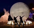 大型發光兔子出租租賃嫦娥奔月氣模月亮出租中秋主題