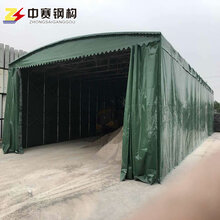 厂家直销移动伸缩阳蓬大型折叠仓库帐篷活动夜市烧烤蓬工地钢筋棚图片
