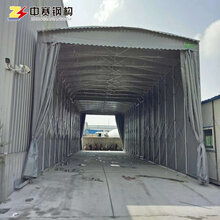 钦州钢结构移动帐篷推拉雨棚生产产家伸缩大排档棚图片