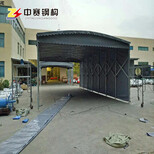温州电动遮阳蓬移动推拉雨棚钢结构雨棚图片1