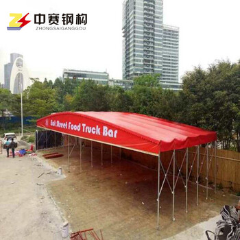 杭州做推拉棚厂家移动夜市防雨蓬折叠式推拉蓬户外伸缩遮阳帐篷