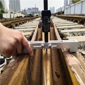 尖轨降低值测量仪GDK铁路心轨磨耗仪钢轨岔尖测磨仪尖轨磨耗尺