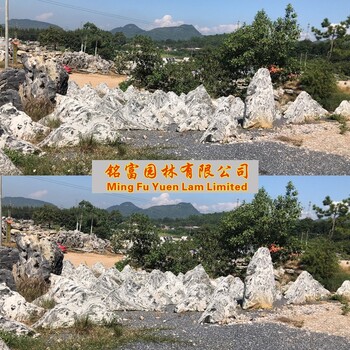 铭富园林自主经营泰山石石场3深山开采的泰山石原石加工