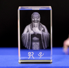 孔子肖像水晶內雕禮品儒家文化宣傳會紀念品廠家定做