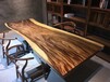 胡桃木新中式办公桌茶桌餐桌实木茶桌