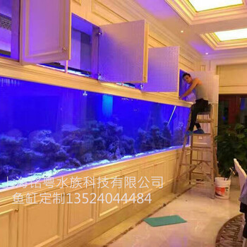柳州有机玻璃工厂承接大型生态超白玻璃景观水族箱鱼缸工程