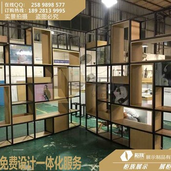 京东配件展柜定制-苹果体验桌壁柜厂家生产