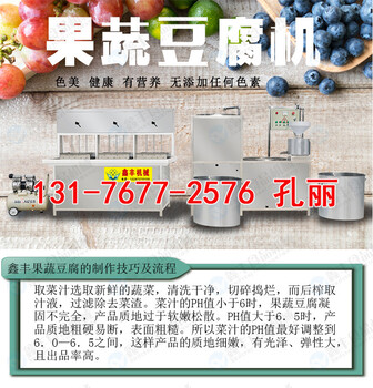 山东滨州哪有卖豆腐机的果蔬豆腐机好使用吗鑫丰可定做设备