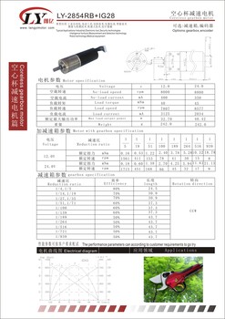 空心杯直流减速电机，工具减速电机