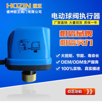 山东欧正供应AC220V/24V三线两控电动球阀执行器/电动二通阀执行器