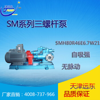 天津津远东SMH80R46E6.7W21热电厂点火供油输送三螺杆泵