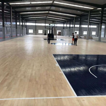 河南商丘篮球馆体育运动木地板直销，胜枫运动木地板厂家