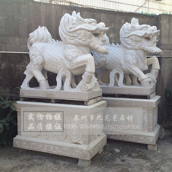 石雕麒麟神獸守門圣獸雕刻石頭麒麟