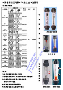 水洗槽用双活结接口和法兰接口流量计