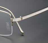 广州时尚光学眼镜架登峰钛金属防辐射无框眼镜架制造厂