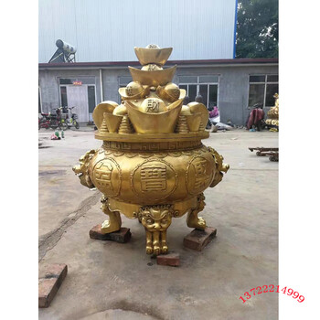 聚宝盆雕塑制作仿故宫铜缸定制铸铜仿古大铜缸