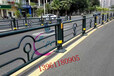 安徽城市马路栏杆京式圆钢护栏马路分隔栏铁栏杆