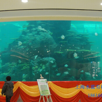宁波鱼缸厂家承接大型亚克力景观鱼缸工程生产超厚有机玻璃板材