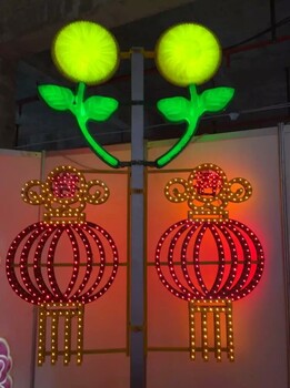 鑫艺LED路灯杆造型灯吉祥祝福灯杆造型装饰中国结