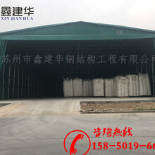 上海闸北供应户外活动推拉篷,移动仓库防雨棚,物流园推拉雨篷3D效果图图片