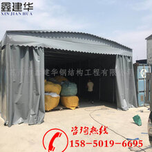 淄博厂家直销仓储雨棚,镀锌管支架雨棚,电动推拉蓬,大排档烧烤雨篷图图片