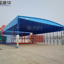 鑫建华电动雨棚专业定做,嘉兴大型推拉棚上门安装图片