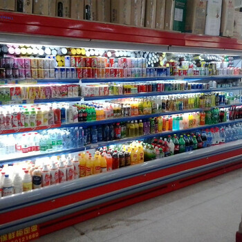 大小型超市均能使用的风幕柜酸奶水果冷藏柜