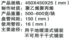 进口原料塑料地暖模块1615-2图片1