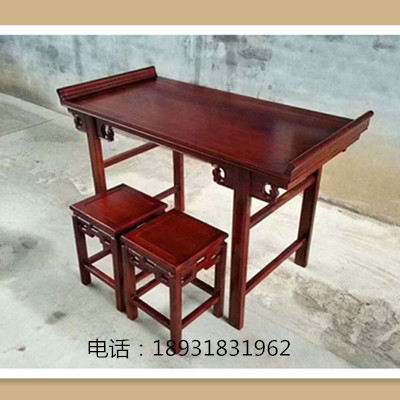 古典中式学校教室课桌学生桌价格实木定做