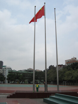 深圳工厂旗杆标准高度，深圳企业旗杆价格，深圳酒店不锈钢旗杆安装定制