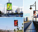 深圳厂家直供光纤集控户外p6LED全彩路灯屏、灯杆屏图片