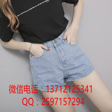外贸女装短裤厂家直批特价折扣女装牛仔裤外贸现货洗水牛仔裤批发图片