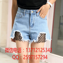 江苏南京10元牛仔短裤批发杭州地摊网女士牛仔裤库存清货牛仔裤图片