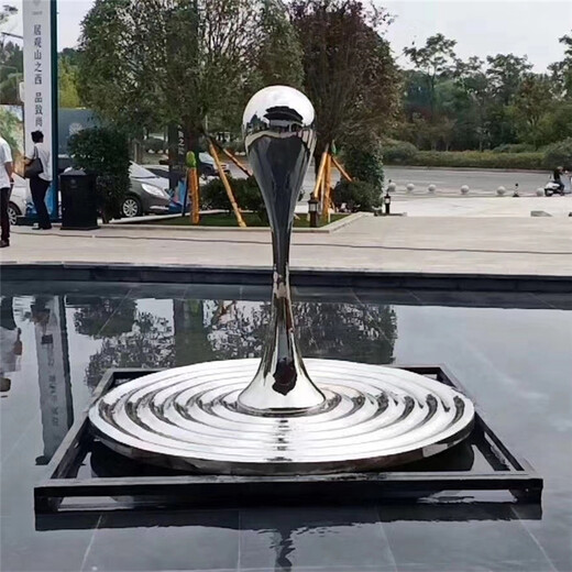 不銹鋼水滴雕塑鏡面水滴波紋不銹鋼雕塑定制