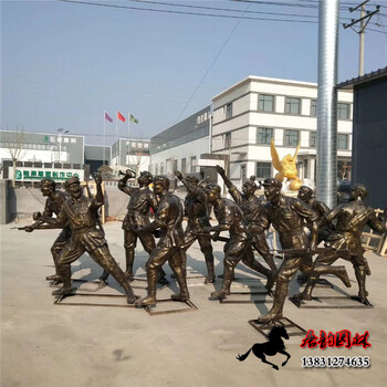 玻璃鋼紅軍雕塑革命主題雕塑黨建主題人物雕塑