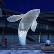 辽宁鲸鱼雕塑制作安装,不锈钢鲸鱼雕塑