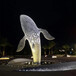 內蒙古鯨魚雕塑廠,不銹鋼鏤空鯨魚雕塑
