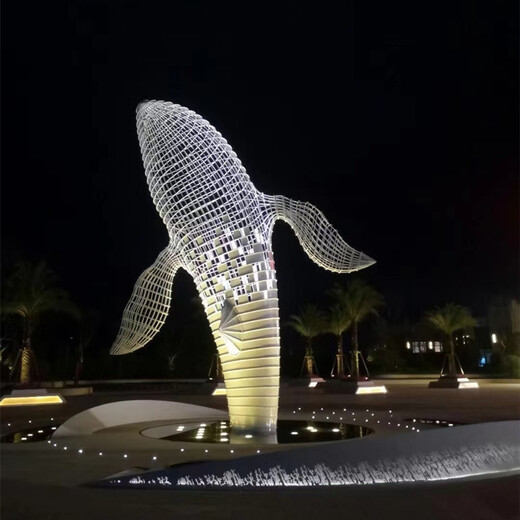 江西鲸鱼雕塑定制,雕塑鲸鱼