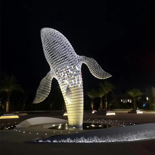安徽鲸鱼雕塑设计施工,雕塑鲸鱼