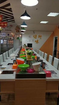 苏州旋转火锅设备回转火锅设备餐饮设备输送机