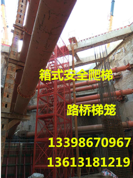 安全爬梯施工梯笼酬勤实厂生产全国路桥墩通用承载力强
