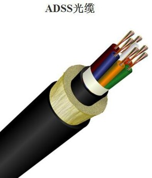 厂家100跨距24芯单模ADSS光缆室外自承式电力ADSS光缆金具