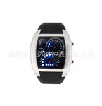 工厂定制时尚休闲LED男士手表环保硅胶电子手表可定制客人LOGO