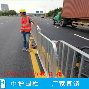 深圳交通栏杆现货深标II港式护栏带底座人行道栅栏安装