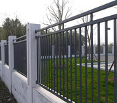 文昌院墙铁艺护栏通透式围墙栏杆公园锌钢栅栏安装