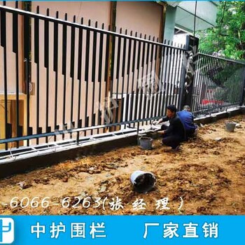 广州围墙护栏图片铁艺栅栏安装工艺锌钢栏杆配件连接